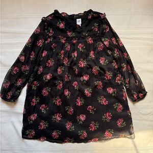 GAP Black Floral Kids Dress
